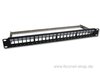 19" Patchpanel unloaded black (1HE)